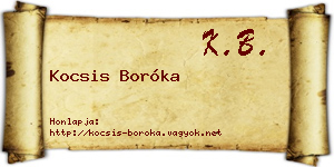 Kocsis Boróka névjegykártya