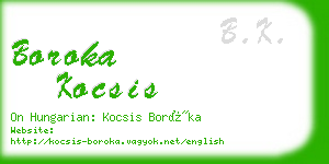 boroka kocsis business card